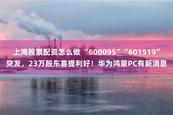 上海股票配资怎么做 “600095”“601519”突发，23万股东喜提利好！华为鸿蒙PC有新消息