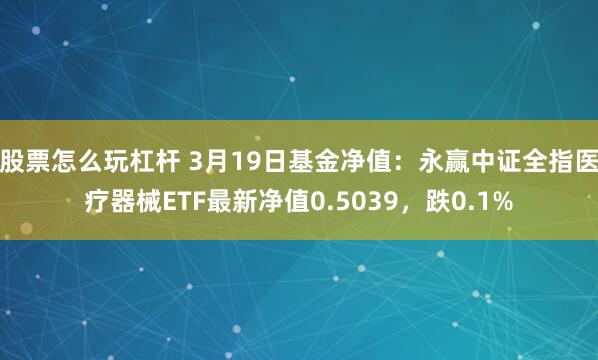 股票怎么玩杠杆 3月19日基金净值：永赢中证全指医疗器械ETF最新净值0.5039，跌0.1%