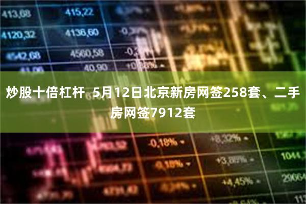 炒股十倍杠杆  5月12日北京新房网签258套、二手房网签7912套