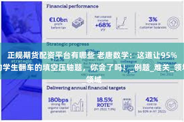 正规期货配资平台有哪些 老唐数学：这道让95%的学生翻车的填空压轴题，你会了吗！_例题_难关_领域